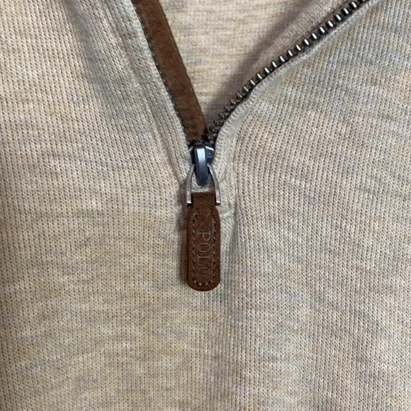 Polo Ralph Lauren ribbed knit in honey color soft cotton size 4XLT 1/4 zip - Picture 3 of 7